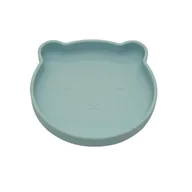 Miseczki i talerzyki dla dzieci - Bo Jungle talerz silikonowy z przyssawką Bear Pastel Blue - miniaturka - grafika 1