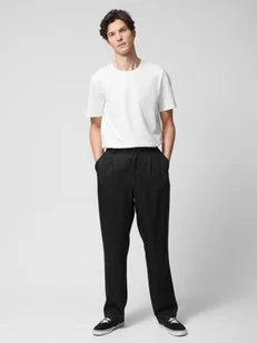 Męskie spodnie tkaninowe Outhorn OTHWSS24TTROM636 - czarne - Spodnie męskie - miniaturka - grafika 1