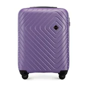 Walizki - Walizka kabinowa z ABS-u z geometrycznym tłoczeniem - miniaturka - grafika 1