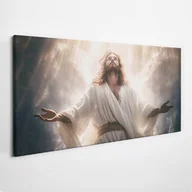 Ikony i obrazy sakralne - Ilustracja Jezusa Chrystusa - obraz polycanvas, 120x60 - miniaturka - grafika 1