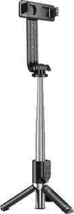 XO, selfie stick z wbudowanym pilotem Bluetooth, czarny - Selfie stick - miniaturka - grafika 1