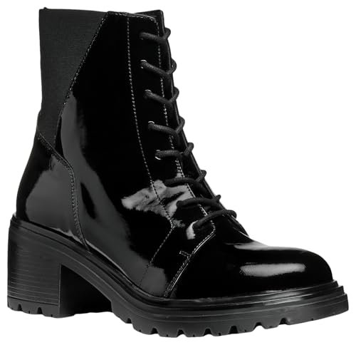 Geox D Damiana C, Botki Damskie, Czarny, 37.5 EU