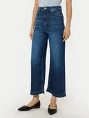 Spodnie damskie - BOSS Jeansy Marlene 50529987 Granatowy Wide Leg - miniaturka - grafika 1