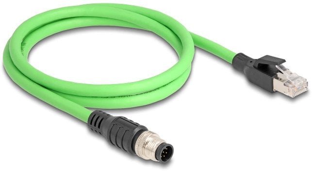 DELOCK M12 Kabel A-kodiert 8 Pin St. zu RJ45 St. PURTPU 1m 80421