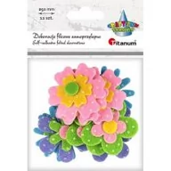 Zabawki kreatywne - Naklejki filcowe 3D kwiaty 12szt - miniaturka - grafika 1