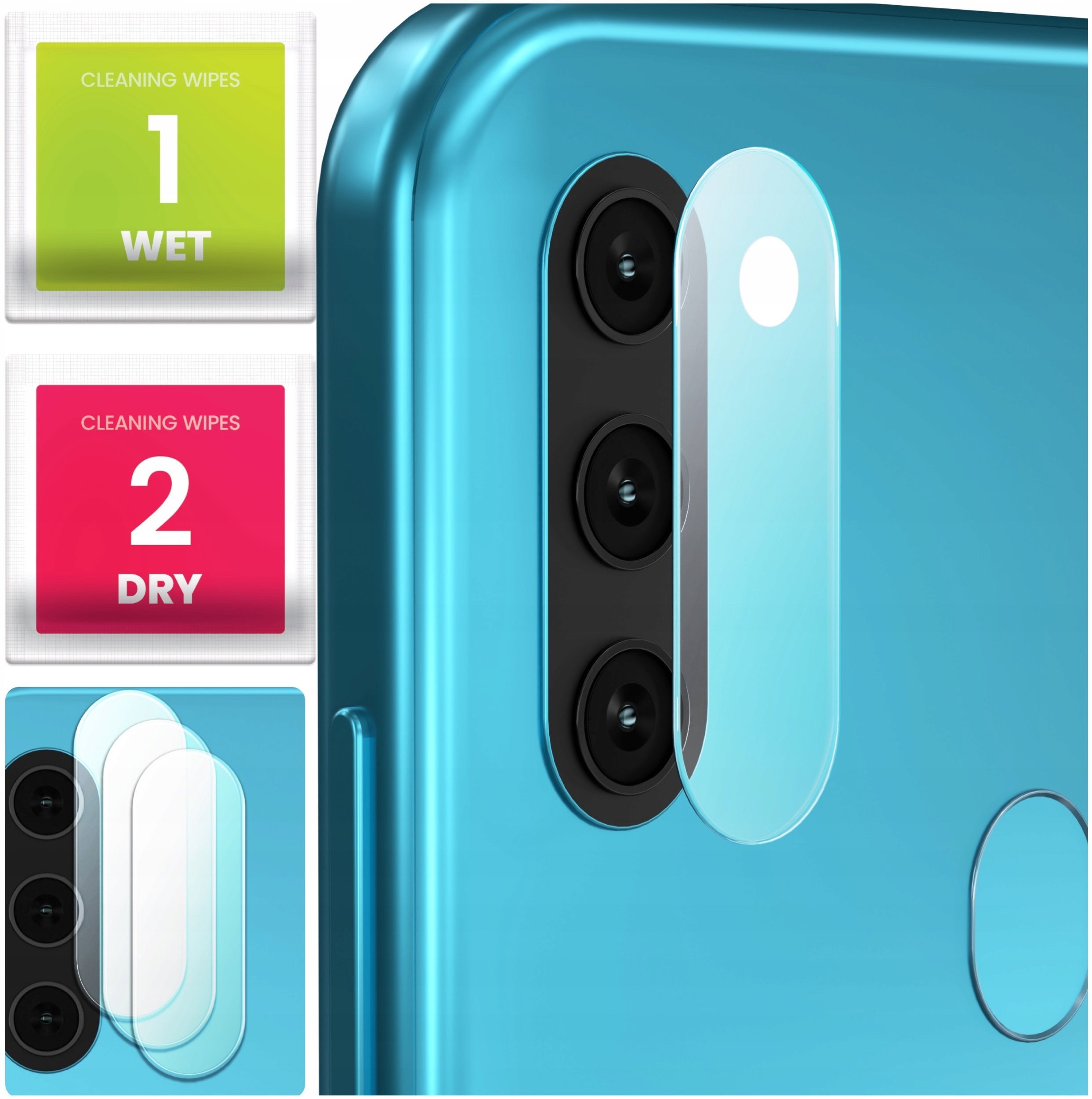 3-PAK Szkło Na Aparat Do Samsung Galaxy M11 Hartowane, Na Obiektyw, 9H