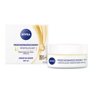 Nivea Przeciwzmarszczkowy + Rewitalizujący krem na dzień SPF15 55+ 50ml 92515-uniw - Kremy do twarzy - miniaturka - grafika 1