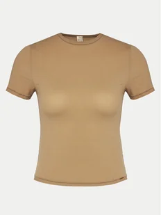 Dorina T-Shirt Noa FXTO0015MI116 Brązowy Slim Fit - Koszulki i topy damskie - miniaturka - grafika 1