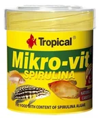 Pokarm dla ryb - Tropical Mikrovit Spirulina - pokarm roślinny dla narybku 50ml/32g - miniaturka - grafika 1