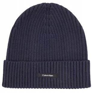 Calvin Klein czapka zimowa beanie granatowa rozmiar uniwersalny - Czapki damskie - miniaturka - grafika 1
