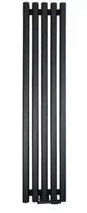Grzejnik pionowy dekoracyjny LAZUR - 330/1200 mm czarny strukturalny - Grzejniki pokojowe - miniaturka - grafika 1