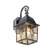 Lampy ogrodowe - QAZQA Romantyczna latarnia ścienna zewnętrzna w kolorze antycznego srebra - Londyn - miniaturka - grafika 1