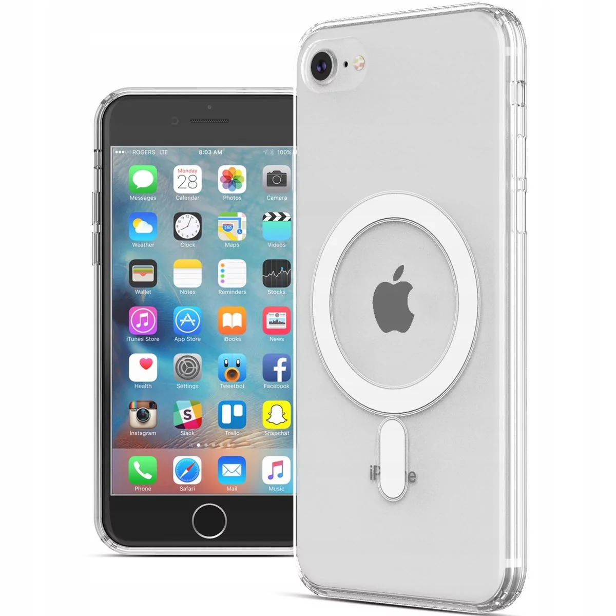 Etui z MagSafe ER Case Ice Snap iPhone SE 2022/2020, 8/7, przezroczyste ERCSIPSEMGCL