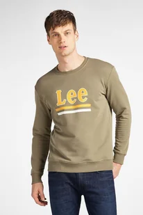 LEE STRIPE SWS MĘSKA BLUZA REGULAR FIT UTILITY GREEN L82OSPNG 112122127 - Lee - Bluzy męskie - miniaturka - grafika 1