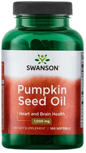 SWANSON Pumpkin seed oil 100mg, 100sqels. - Olej z pestek dyni 21SWAPUMPK - Suplementy naturalne - miniaturka - grafika 4