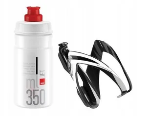 ELITE Ceo Drinking Bottle Kit with Mount 350ml, biały/czarny 2022 Systemy hydratacyjne 206105 - Akcesoria rowerowe - miniaturka - grafika 1
