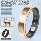 Smartringi - 2025 SR500 Smart Ring Kobiety Tętno Monitor snu tlenu we krwi IP68 Wodoodporny tryb multi-sport Tracker Smartring Mężczyźni Prezenty Różowe złoto 7 - miniaturka - grafika 1