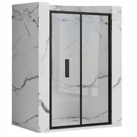 Ścianki i drzwi prysznicowe - Rea Drzwi prysznicowe składane RAPID FOLD czarne profile 100 cm z powłoką EASY CLEAN K6420 - miniaturka - grafika 1