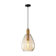 Lampy sufitowe - Lampa wisząca, regulowana, bursztynowa PND-27812-BRO-AMB z serii ZULO - miniaturka - grafika 1