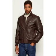 Kurtki męskie - Aeronautica Militare Skórzana kurtka bomber Regular Fit - miniaturka - grafika 1