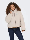 Kurtki damskie - ONLY Kurtka pluszowa w kolorze kremowym - miniaturka - grafika 1