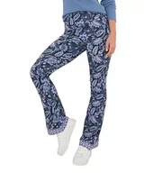 Legginsy - Joe Browns Damskie legginsy rozkloszowane Sloe Joes z nadrukiem Paisley, niebieskie, 16, NIEBIESKI, 42 - miniaturka - grafika 1