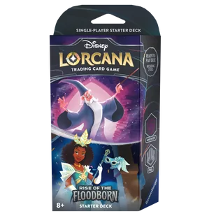 Disney Lorcana: Rise of the Floodborn TCG Starter Deck Amethyst & Steel -  zestaw startowy - Czasopisma - miniaturka - grafika 1