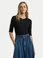 Bluzki damskie - Lauren Ralph Lauren Bluzka 200940439001 Czarny Slim Fit - miniaturka - grafika 1