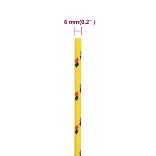Linka żeglarska, żółta, 6 mm, 25 m, polipropylen - Żeglarstwo - miniaturka - grafika 7