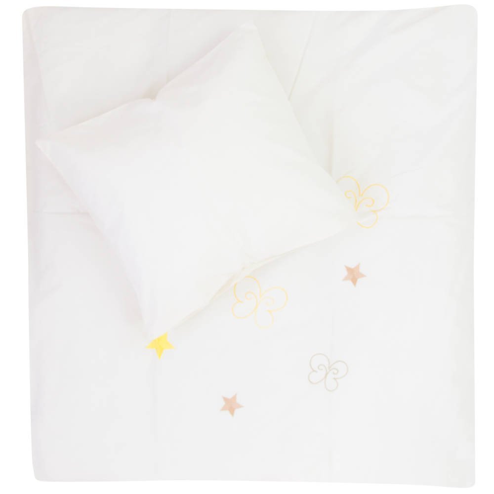 ALVI Zestaw do gondoli poszewka na kołdrę i poduszkę 80x80, baldachim, osłona - wzór kolorowe gwiazdki 411654224