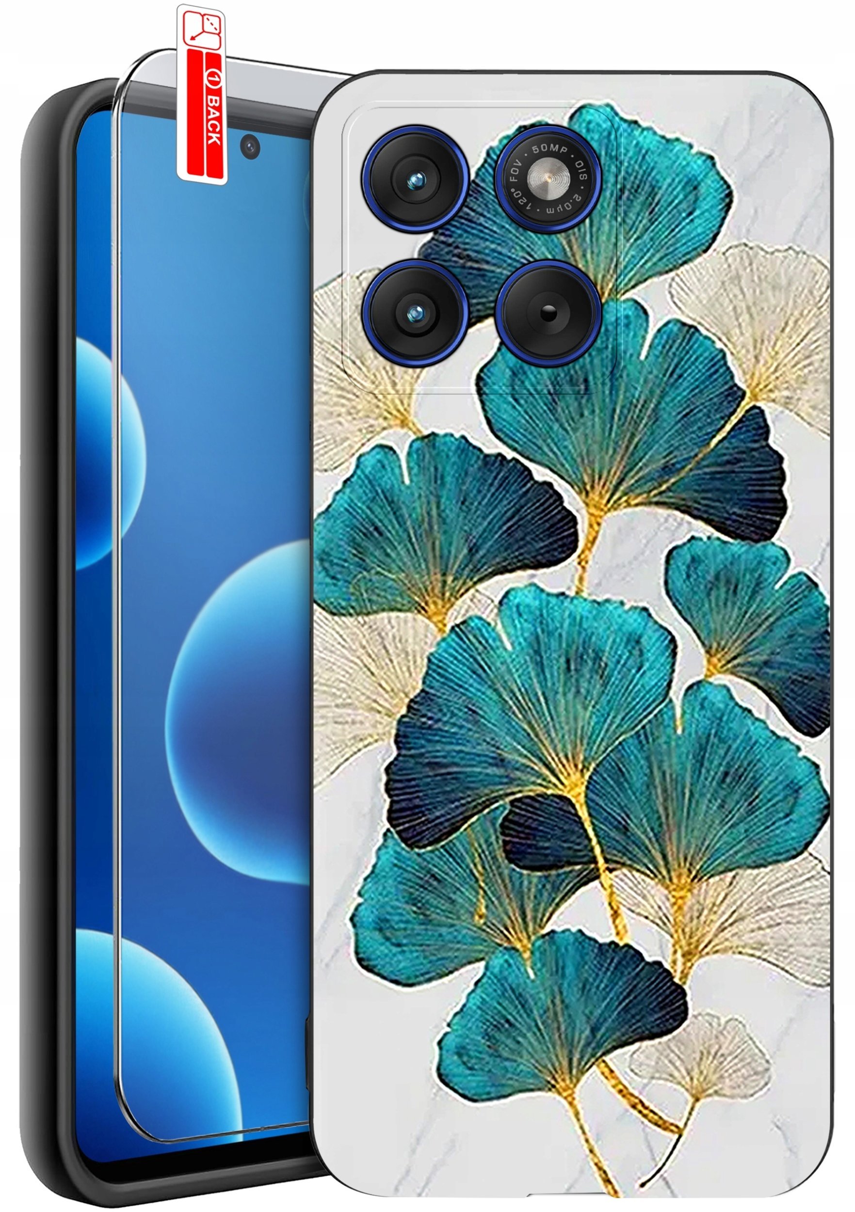 krainaGSM Etui Do Motorola Edge 70 Wzory Silikonowe Matt Case + Szkło 9H