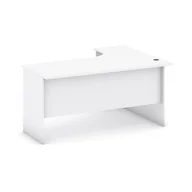 Biurka - B2B Partner Biurko ergonomiczne lewe, biały 437433 - miniaturka - grafika 1