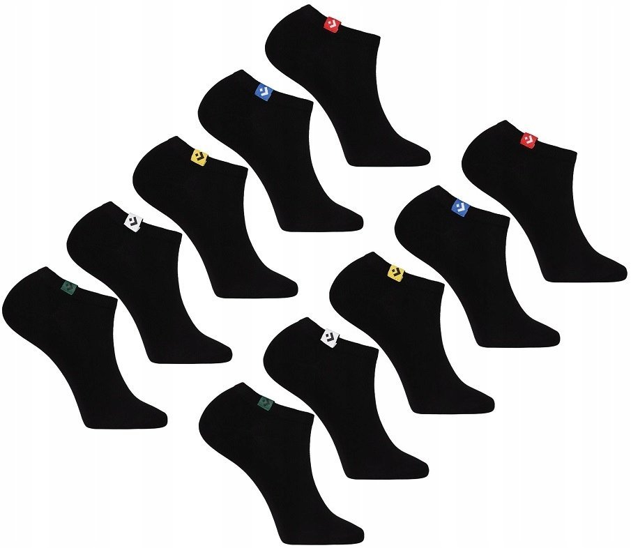 Stopki Skarpetki Męskie Bawełniane Skarpety Czarne MORAJ 10PAR Zestaw 43-45