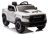 Tory, garaże, parkingi - Auto Na Akumulator ZB618 Dodge Ram Biały - miniaturka - grafika 1