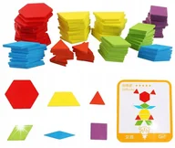 Układanki dla dzieci - Drewniane Puzzle Układanka dla dzieci Gra Logiczna Mozaika 155 sztuk KLOCKI - miniaturka - grafika 1