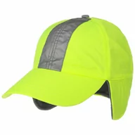 Czapki i chusty sportowe męskie - Czapka z Klapkami na Uszy Reflective by Lipodo, neonowy żółty, XL (59-60 cm) - miniaturka - grafika 1