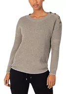 Swetry damskie - Timezone Damski sweter Easy, Lana beżowy melanż, XXL - miniaturka - grafika 1