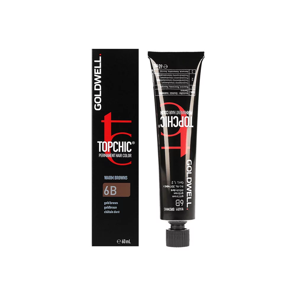 Goldwell Topchic, farba do włosów 6B Gold Brown, 60 ml