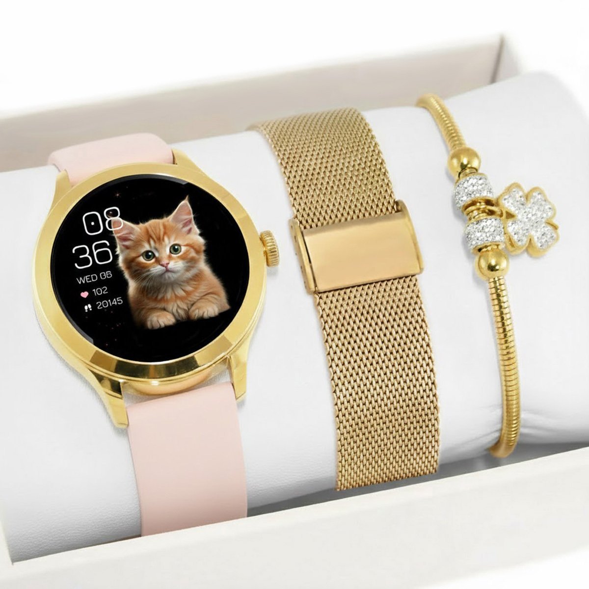 Gravity ZGT25 + bransoletka Złoty, Różowy