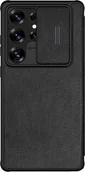 Etui i futerały do telefonów - Nillkin Etui z klapką i ochroną aparatu Qin Pro do Galaxy S25 Ultra, czarne - miniaturka - grafika 1