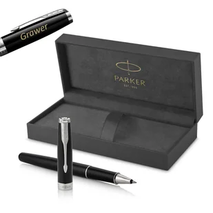 Pióro Kulkowe Parker Sonnet Black Lacquer Ct (standardowa sekcja) z grawerem - Zestawy piśmiennicze - miniaturka - grafika 1