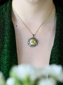 Wisiorki - Wisiorek srebrny - Bławatek złoty - miniaturka - grafika 1