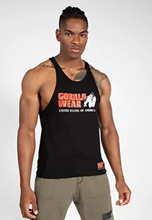 Gorilla Wear Classic Fitness Tank Top – biały – Bodybuilding Sport czas wolny z nadrukiem logo, lekki i wygodny dla optymalnego ruchu z bawełny - Koszulki sportowe męskie - miniaturka - grafika 1