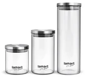 Pojemniki kuchenne - Lamart Pojemniki na żywność szklane 3szt Peut LT6025 LT6025 - miniaturka - grafika 1