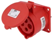 Osprzęt siłowy - PCE POLSKA GT324 IP44 gniazdo tablicowe proste 32A 4P - miniaturka - grafika 1