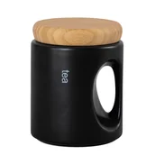 Pojemniki kuchenne - Pojemnik Na Herbatę Z Bambusem Ronnie 650Ml Czarny - miniaturka - grafika 1