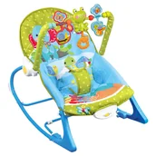 Leżaczki i huśtawki - Wibrujący grający leżak dla dzieci leżaczek bujak wibracyjny muzyczny 18 kg - miniaturka - grafika 1