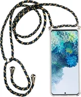 Etui i futerały do telefonów - Samsung Galaxy Etui na telefon komórkowy z łańcuszkiem Slim Cover Etui na telefon komórkowy z paskiem na sznurek, do telefonu komórkowego: Samsung Galaxy A71, wybierz pasek: zielony kamuflaż - miniaturka - grafika 1