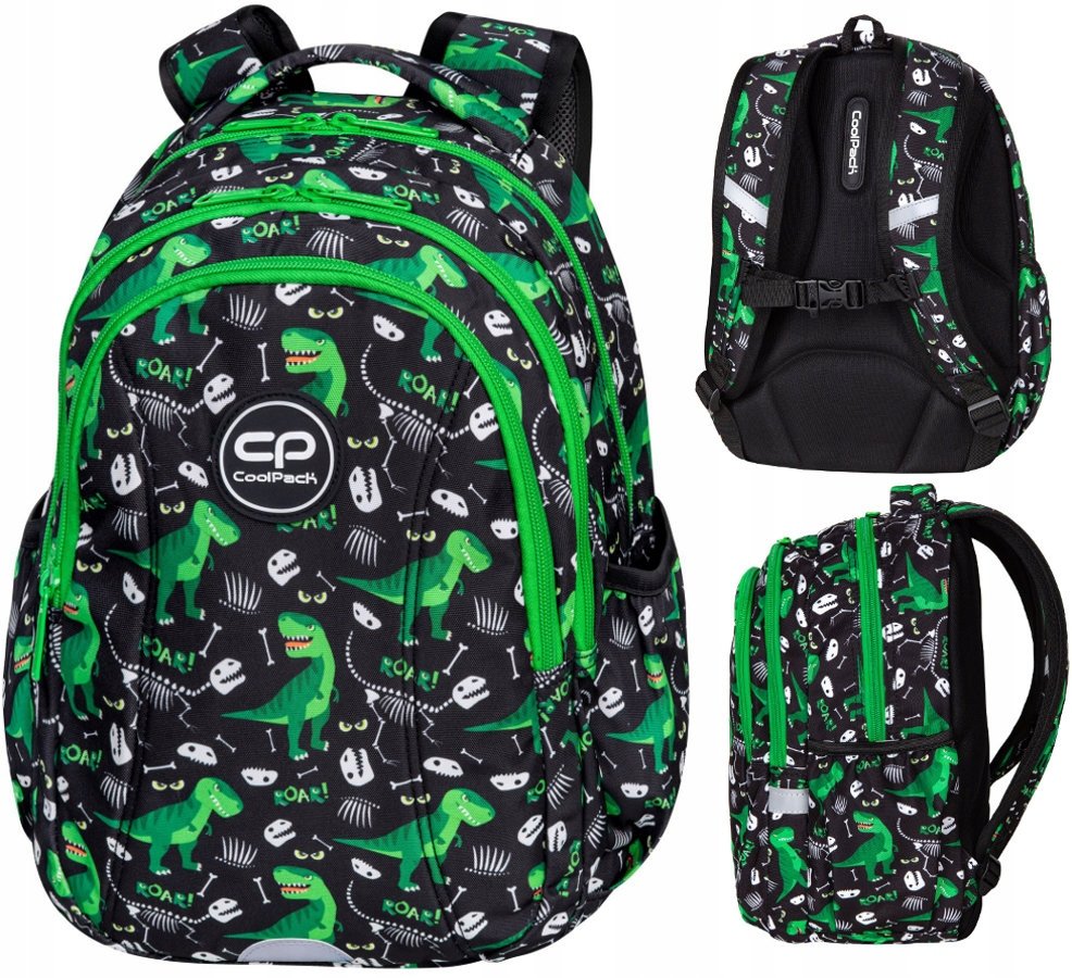 Plecak Szkolny 3-KOMOROWY 21L Wesołe Dinozaury Dino Coolpack