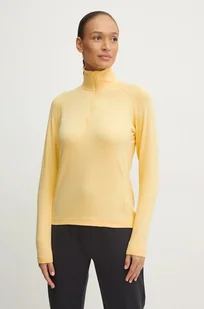 Helly Hansen bluza sportowa Verglas kolor żółty gładka 62965 - Bluzy damskie - miniaturka - grafika 1